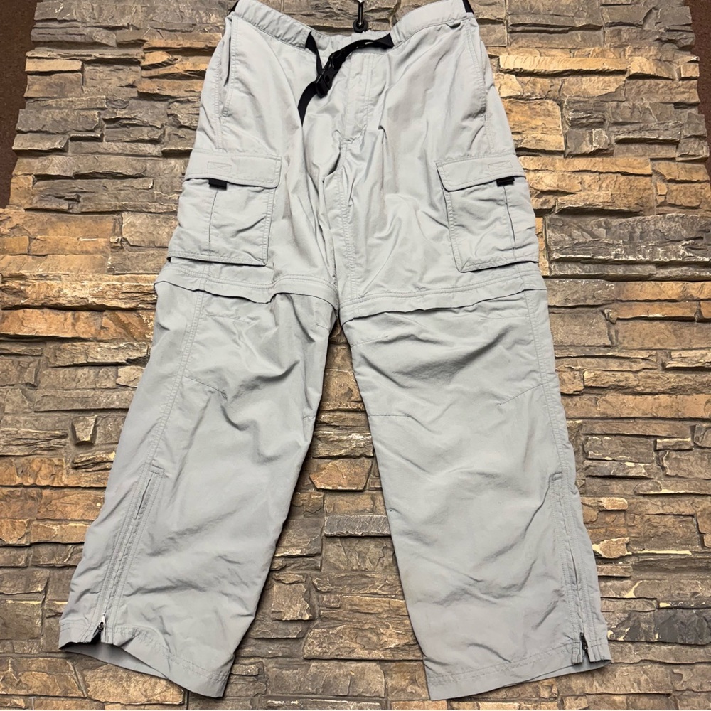 Eastern Mountain Sports Convertible Cargo Pants Mens 34x30 Gray Hiking Shorts